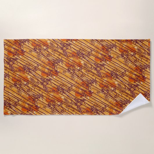 Serviette De Plage Le Motif White Lotus Sunset Safari (Devant)