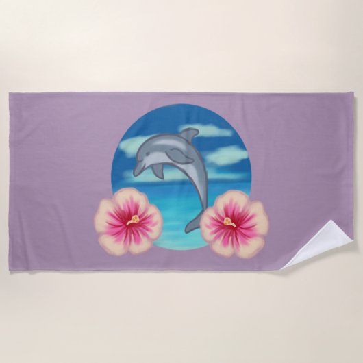 Serviette De Plage Le paradis des dauphins (Devant)