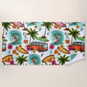Serviette De Plage Le paradis des surfeurs (Devant)