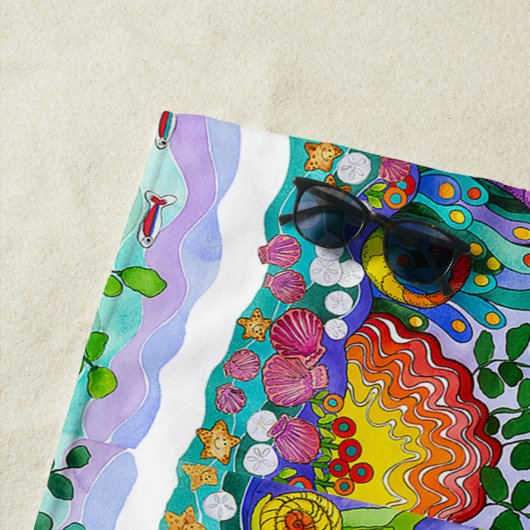 Serviette De Plage Le Poisson (En situation)