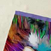 Serviette De Plage Le Rainbow lion Beach Towne (En situation)