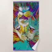 Serviette De Plage Le Rainbow lion Beach Towne (Devant)