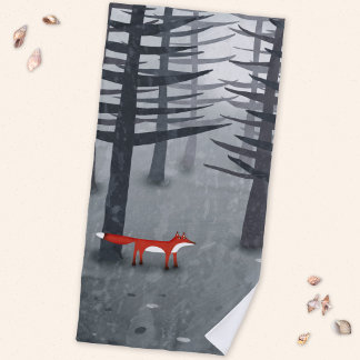 Serviette De Plage Le Renard et la Forêt