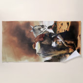 Serviette De Plage Le Repos de Cowboy (Devant)