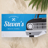 Serviette De Plage Le rétro nom customisé par | classique de voiture