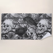 Serviette De Plage Le secret de Raven. Illustration gothique sombre e (Devant)