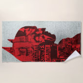 Serviette De Plage Le Silhouette du Journal de Batman (Devant)