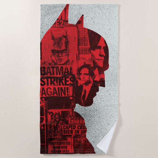Serviette De Plage Le Silhouette du Journal de Batman (Devant)