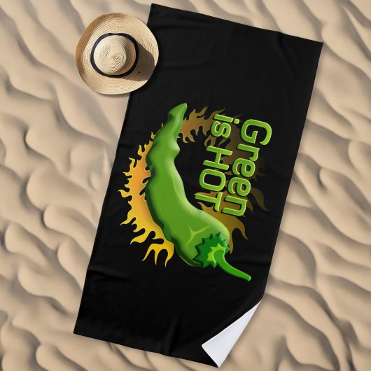 Serviette De Plage Le vert est CHAUD