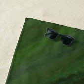 Serviette De Plage Le vert est ma couleur préférée (En situation)