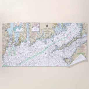 Serviette De Plage Le vignoble de Martha pour bloquer la carte marine