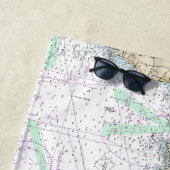 Serviette De Plage Le vignoble de Martha pour bloquer la carte marine (En situation)