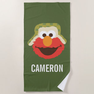 Serviette De Plage Le visage d'Elmo Woodland   Ajouter Votre Nom