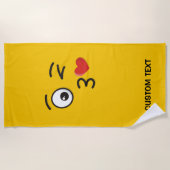 Serviette De Plage Le visage Jetant un baiser (Devant)