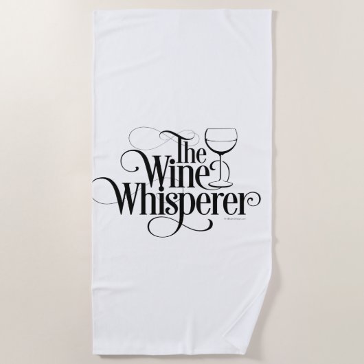 Serviette De Plage Le Whisperer du vin (Devant)