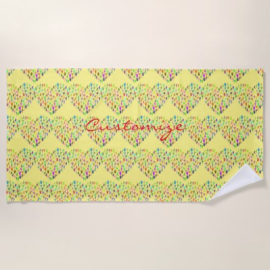 Serviette De Plage Le Yoga Poses Coeur Thunder_Cove (Devant)