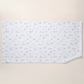 Serviette De Plage Leander Fleurs sauvages (Devant)