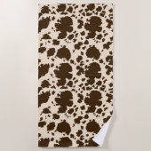 Serviette De Plage Leather Wild Abstrait élégant motif animal (Devant)