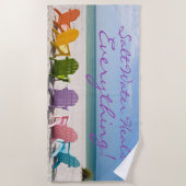 Serviette De Plage L'eau salée guérit tout (Devant)