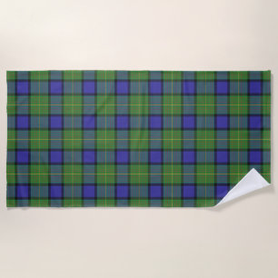 Serviette De Plage L'écossais accentue le tartan de Muir de clan