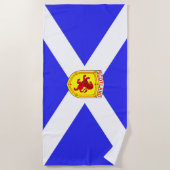 Serviette De Plage L'Ecosse, lion effréné, drapeau antique de (Devant)