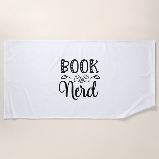 Serviette De Plage Lecture Art Book Nerd (Devant)