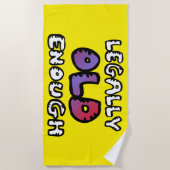 Serviette De Plage Legally old enough (Devant)