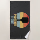 Serviette De Plage Légende drôle de Pickleball (Devant)