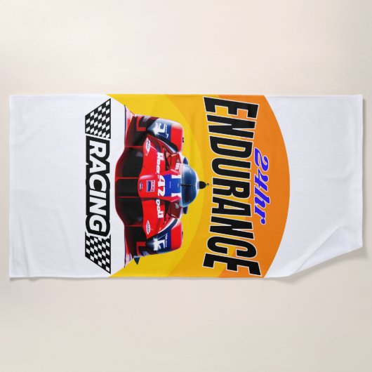 Serviette De Plage Légendes de vitesse : 24h Endurance Racer (Devant)