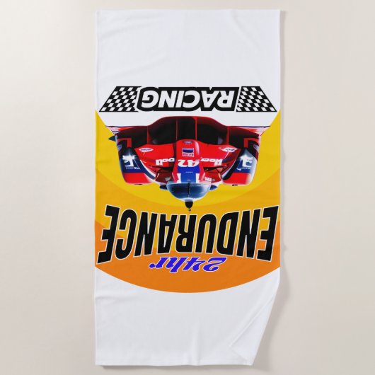 Serviette De Plage Légendes de vitesse : 24h Endurance Racer (Devant)