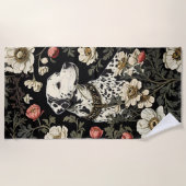 Serviette De Plage L'élégante Dalmatie William Morris Inspiré (Devant)