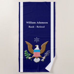 Serviette De Plage L'emblème de la Défense de la Marine Militaire per