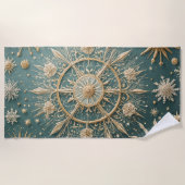 Serviette De Plage L'Embrace d'or d'hiver : une Serenade de flocon de (Devant)