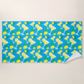 Serviette De Plage Lemon Drops Lemons Caribbean Blue Beach Towel (Devant)