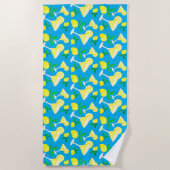 Serviette De Plage Lemon Drops Lemons Caribbean Blue Beach Towel (Devant)