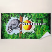 Serviette De Plage Lémur de Madagascar (Devant)