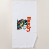 Serviette De Plage Lente et faim - Tortue Cool (Devant)