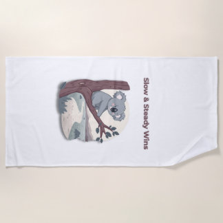Serviette De Plage **"Lentement mais sûrement – Koala mignon de motiv