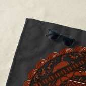 Serviette de plage Léo Mandala (En situation)