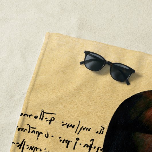 Serviette De Plage Léonard de Vinci Lady avec Ermine (En situation)