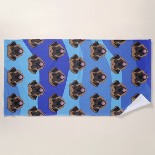 Serviette De Plage Leonberger (Devant)