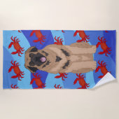 Serviette De Plage Leonberger Crabs (Devant)