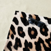 Serviette De Plage Léopard à crème Brown (En situation)