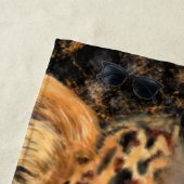 Serviette de plage Leopard Girl (En situation)