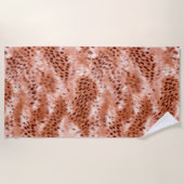 Serviette De Plage Léopard rose rose (Devant)