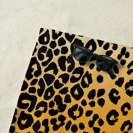 Serviette de plage Leopard Skin-2 (En situation)