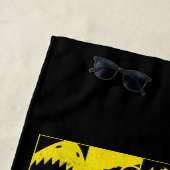 Serviette De Plage L'équipe du suicide | Blocs d'icônes jaune et noir (En situation)