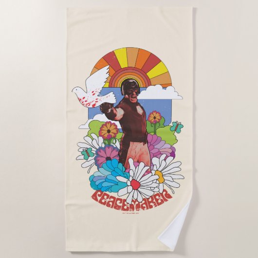Serviette De Plage L'équipe du suicide | Fleurs et soleil Peacemaker (Devant)