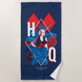 Serviette De Plage L'équipe du suicide | Harley Quinn Fern & Diamonds (Devant)