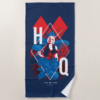 Serviette De Plage L'équipe du suicide | Harley Quinn Fern & Diamonds